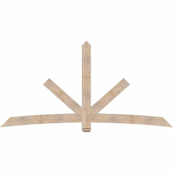 Ekena Millwork Alberta Smooth Timber Gable Bracket, Douglas Fir, 108"W x 54"H x 3 1/2"D x 5 1/2"F, 12/12 Pitch GBW108X54X0406ALB00SDF - main